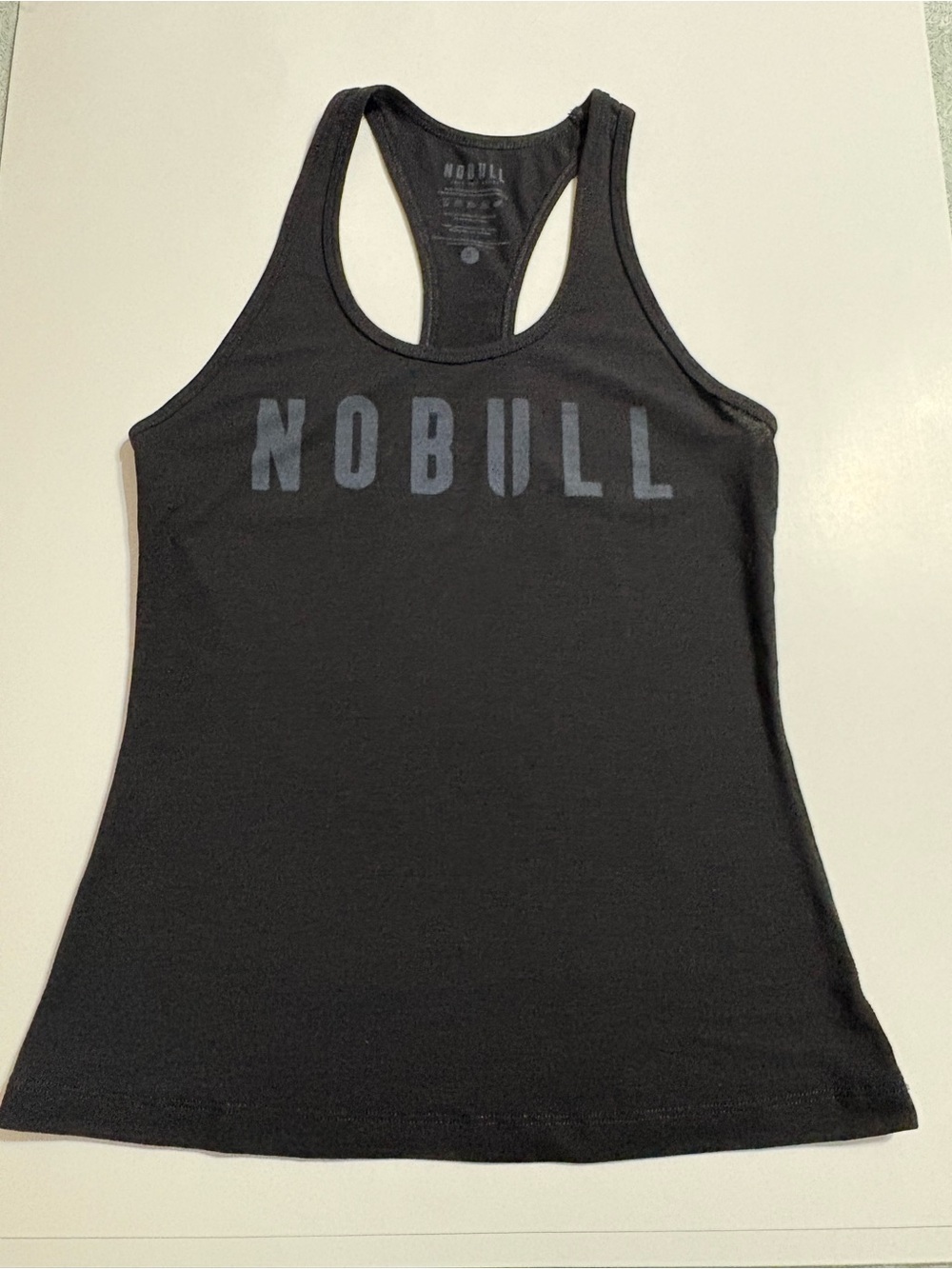 NOBULL Black Racerback Logo Tank Top Size Small
